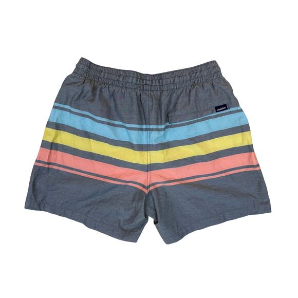 Chubbies Striped Swim Trunks Mens Size Medium 5.5" Inseam Zipper Back Pocket - Picture 2 of 7